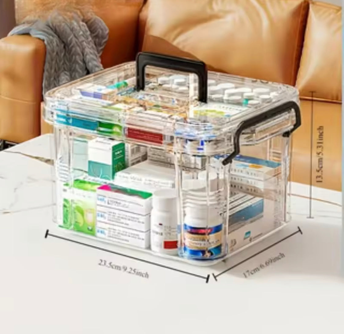 Double Layer Transparent Medicine Box, Household Medicine Box, Large Capacity Multifunctional Medicine Storage Box Double Layer Transparent Medicine Box, Household Medicine Box, Large Capacity Multifunctional Medicine Storage Box